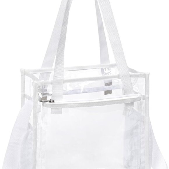 Clear Bag 12x6x12 Stadium Approved - Clear Tote Bag for Sport Events Game Day Co - Picture 1 of 9